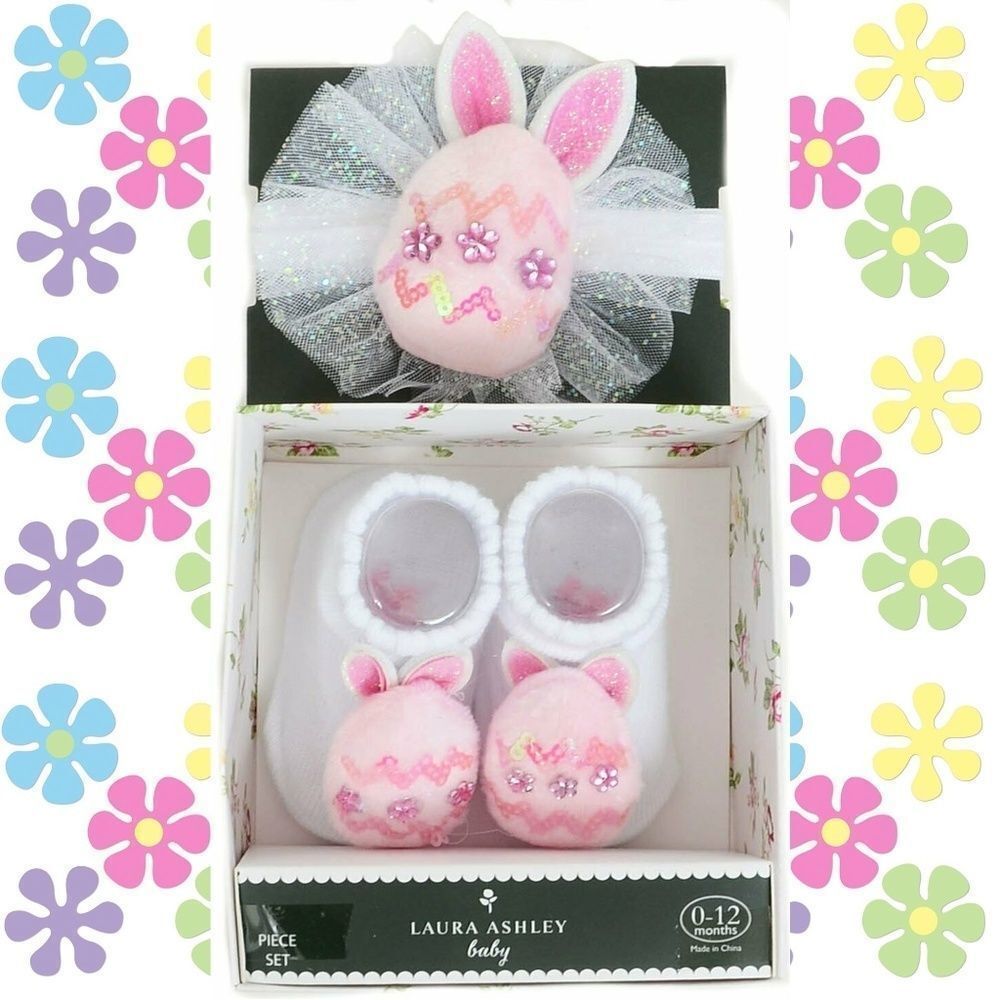 Laura Ashley‎ First Easter Sock & Headband Bunny Ears Set